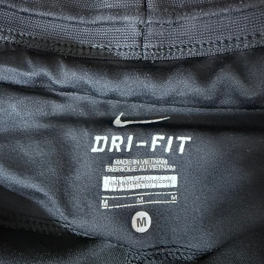 Nike Dri-FIT Women Black Running Pants Ankle Zip Reflective Athletic‎ Leggings M